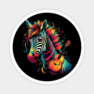 Zebra Playing Violin Magnet